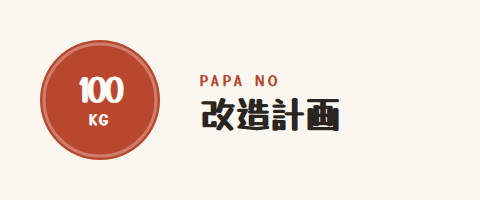 100Kgパパの改造計画